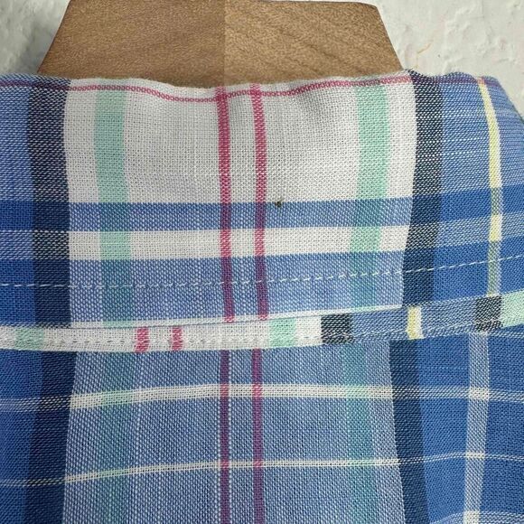 Vineyard Vines Shirt Mens L Blue Plaid Classic Tucker Button Down Preppy Coastal - Picture 8 of 8